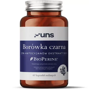 UNS Borówka Czarna 60 kapsułek (5904238962077) - Suplementy naturalne - miniaturka - grafika 1