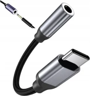 Adapter USB USB-C - Jack 3.5mm Srebrny 1027511554 - Adaptery i przejściówki - miniaturka - grafika 1