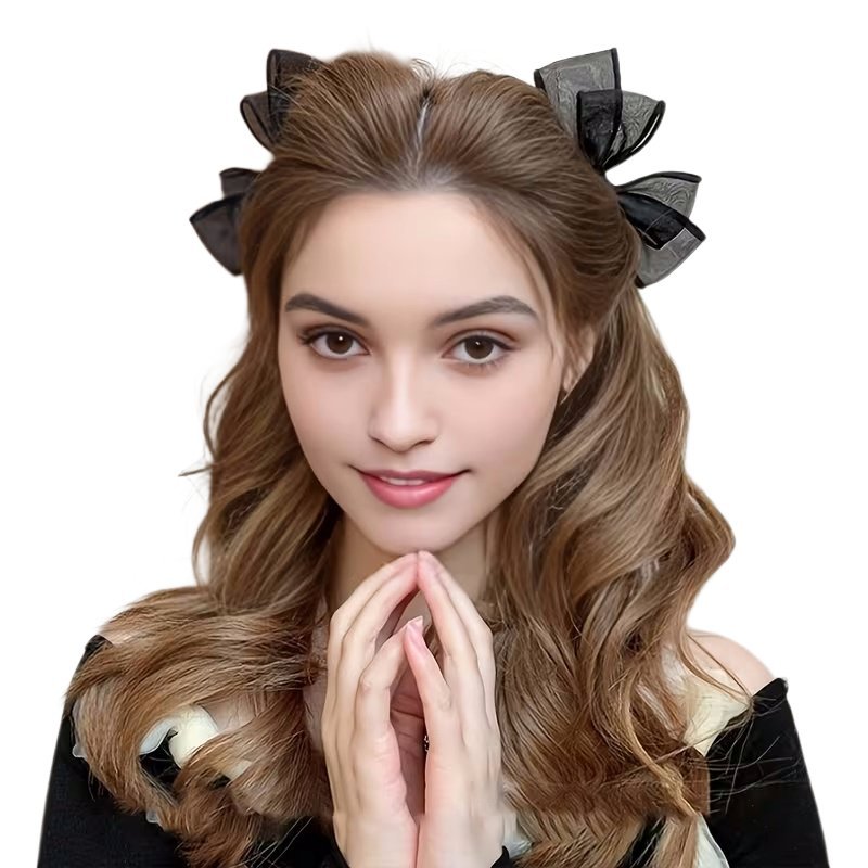 Spinki do Włosów Super Kolory i Wzory Czarna Kokardka x2st.