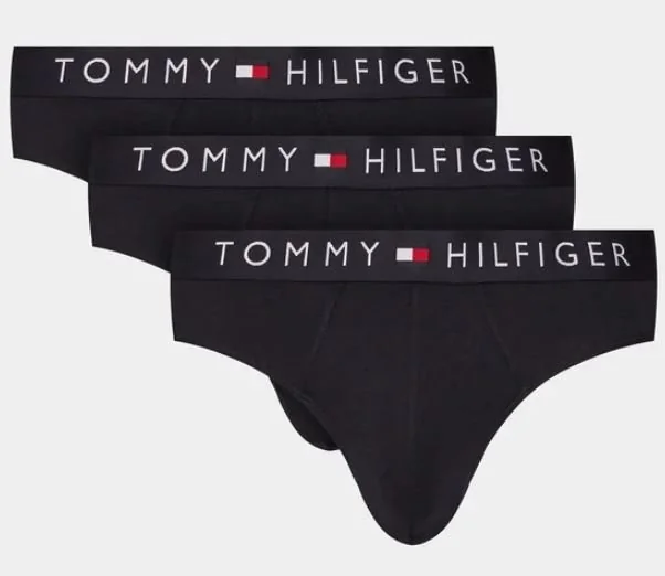Tommy Hilfiger Majtki Slipy męskie granatowy 3-PACK Rozmiar S