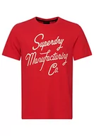 Koszulki męskie - Superdry Koszulka męska z nadrukiem, Rebel Red, XS - miniaturka - grafika 1