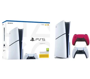Sony PlayStation 5 Slim E Chassis PS5 1TB z napędem + Dodatkowy Pad Czerwony - Konsole Playstation - miniaturka - grafika 1