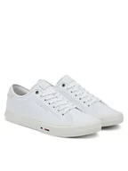 Trampki męskie - Tommy Hilfiger Tenisówki Th Hi Vulc Street Stitch FM0FM05645 Biały - miniaturka - grafika 1