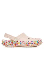 Buty dla dziewczynek - Crocs Klapki Classic Beaded Band 211614 Beżowy - miniaturka - grafika 1