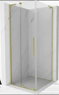 Kabiny prysznicowe - Mexen Velar L kabina prysznicowa rozsuwana 120x120 cm, transparent, złota szczotkowana - 871-120-120-03-55 - miniaturka - grafika 1