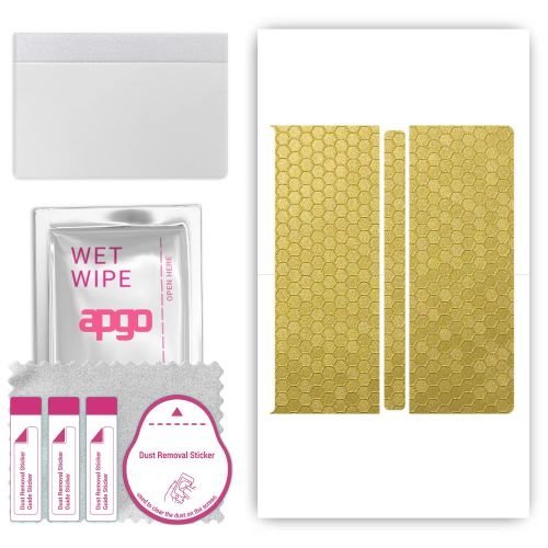 folia naklejka skórka strukturalna na TYŁ do Honor V Purse - Plaster Miodu Złoty - apgo SKINS