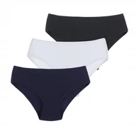 Majtki damskie - Moraj Bawełniane figi damskie rozm L czarny, biały, granat 3-pak - miniaturka - grafika 1