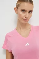 Koszulki sportowe damskie - adidas Performance t-shirt treningowy TR-ES kolor różowy - miniaturka - grafika 1