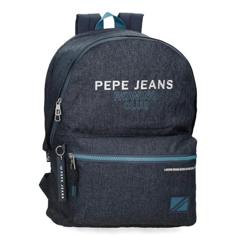 Pepe Jeans Edmon Plecak szkolny Adaptacyjny na wózek Niebieski 31x44x17,5 cms Poliester 23,87L by Joumma Bags, niebieski, Plecak szkolny adaptacyjny do wózka