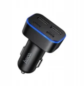 Ładowarki samochodowe - Ładowarka Hoco Ładowarka samochodowa 2x USB A + 2x USB C QC3.0 PD 42W Z63 czarna - miniaturka - grafika 1
