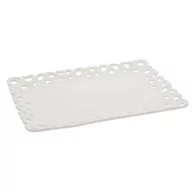 Talerze - Zdobiona Taca Do Serwowania 35 X 26 Cm Valentino La Porcellana Bianca - miniaturka - grafika 1