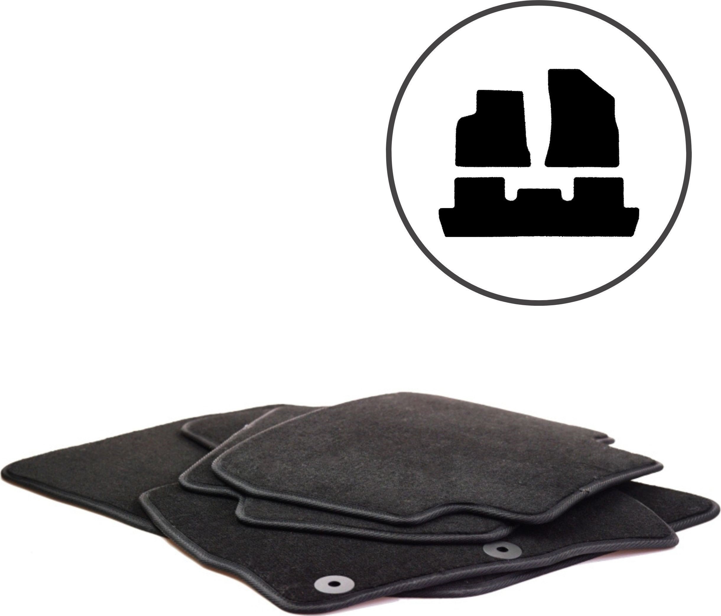 Dikel Dywaniki samochodowe welurowe 4szt. Peugeot 3008 I