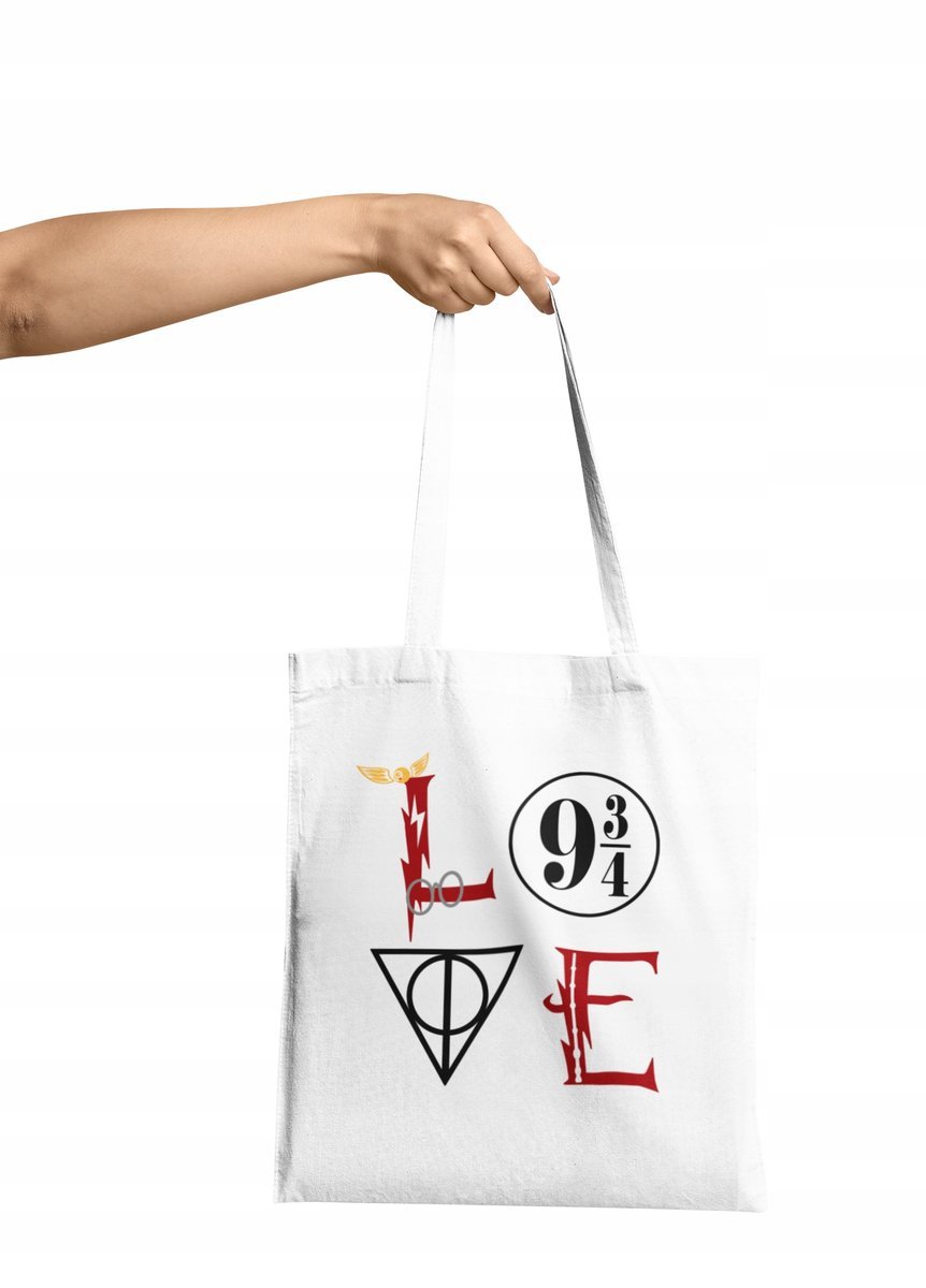 Torba Shopper Materiałowa Na Ramię Prezent Dla Niej Pot Ter Har Ry Love