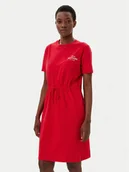 Sukienki - Tommy Hilfiger Sukienka codzienna WW0WW45529 Czerwony Regular Fit - miniaturka - grafika 1