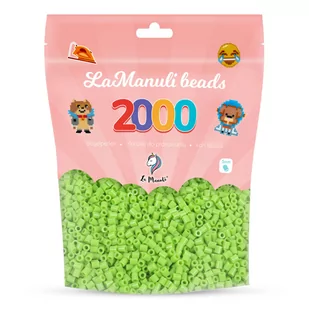 Koraliki do prasowania La Manuli - ZIELONE, 2000 szt. - Prace ręczne dla dzieci - miniaturka - grafika 1