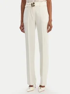 Spodnie damskie - Marella Chinosy Elica 2613131063 Écru Slim Fit - miniaturka - grafika 1