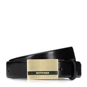 Paski - Męski pasek skórzany z metalową klamrą - miniaturka - grafika 1