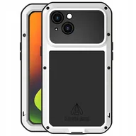 Etui i futerały do telefonów - LOVE MEI Etui Pancerne + szkło Powerful do iPhone 14 białe - miniaturka - grafika 1
