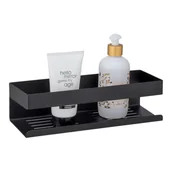 Półki łazienkowe - Czarna samoprzylepna półka łazienkowa ze stali nierdzewnej Genova – Wenko - miniaturka - grafika 1