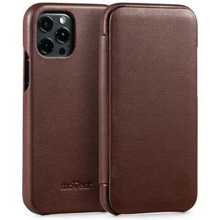 moVear flipSide S - Skórzane etui do Apple iPhone 13 Pro (6.1") | Pokrowiec slim case, Skóra naturalna nappa (Ciemnobrązowy) - Etui i futerały do telefonów - miniaturka - grafika 1