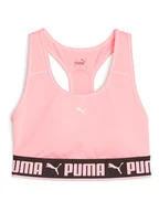 Bielizna sportowa damska - Puma Biustonosz sportowy "Strong" w kolorze jasnoróżowo-czarnym - miniaturka - grafika 1