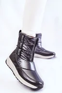 Śniegowce damskie - Damskie Śniegowce Big Star KK274391 Ciemnoszare-39 - miniaturka - grafika 1