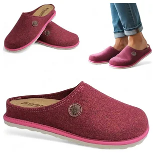 Kapcie Domowe Ciepłe Klapki Damskie Filcowe Wygodne Laczki Inblu 37 - Kapcie damskie - miniaturka - grafika 1