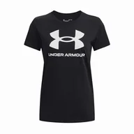 Koszulki sportowe damskie - Koszulka damska Under Armour Rival Logo SS Rozmiar: S / Kolor: czarny - miniaturka - grafika 1