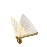 Lampy sufitowe - Złota wisząca lampa Bee z wbudowanym oświetleniem LED - miniaturka - grafika 1