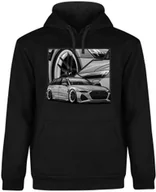 Bluzy męskie - BLUZA MĘSKA Z KAPTUREM MOTORYZACYJNA AUDI RS6 RS S6 CZARNA R-XXL A578 - miniaturka - grafika 1