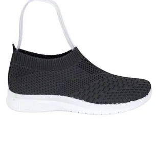 SHELOVET Trampki Slip On czarne - ButyModne - Slip on damskie - miniaturka - grafika 1
