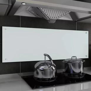 vidaXL Panel ochronny do kuchni, biały, 120x40 cm, szkło hartowane - Akcesoria i części AGD - miniaturka - grafika 1
