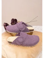 Klapki i japonki damskie - billowy Chodaki w kolorze fioletowym - miniaturka - grafika 1