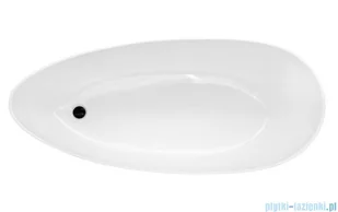 Besco Goya 170x72cm wanna wolnostojąca biało-czarna MATOWA + syfon klik-klak chrom #WMMC-170G | - Wanny z hydromasażem - miniaturka - grafika 5