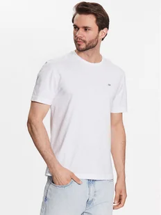 Calvin Klein T-Shirt Smooth K10K110589 Biały Regular Fit - Koszulki męskie - miniaturka - grafika 1