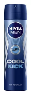 Nivea Cool Kick, antyperspirant spray męski, 150 ml - Dezodoranty i antyperspiranty męskie - miniaturka - grafika 1