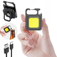 Latarki - Kieszonkowa Latarka LED COB 6W MAGNES OTWIERACZ - miniaturka - grafika 1