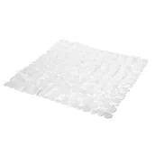 Maty antypoślizgowe - Mata łazienkowa PEBBLE 53 x 53 cm biały - miniaturka - grafika 1