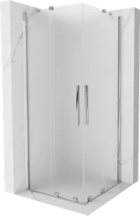 Mexen Velar Duo kabina prysznicowa rozsuwana 90x90 cm, szron, chrom - 871-090-090-32-01 - Kabiny prysznicowe - miniaturka - grafika 1