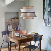 Lampy sufitowe - MARKET SET Singapour XL żyrandol, nude - miniaturka - grafika 1