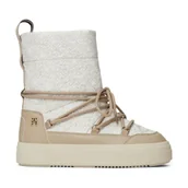Śniegowce damskie - Tommy Hilfiger Śniegowce LACE-UP MONOGRAM SNOWBOOT - miniaturka - grafika 1
