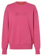 Bluzy damskie - BOSS Orange - Damska bluza nierozpinana  C_Eteia, wyrazisty róż - miniaturka - grafika 1