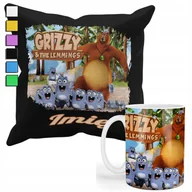 Gadżety dla niej i dla niego - ZESTAW KUBEK + POSZEWKA Z NADRUKIEM-DLA FANA PREZENT GRIZZY I LEMINGI +IMIĘ - miniaturka - grafika 1