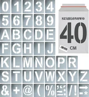 Zestawy piśmiennicze - Szablony malarskie wielorazowe alfabet Litery i Cyfry 40 cm Zestaw 43 szt. - miniaturka - grafika 1