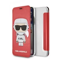 Etui i futerały do telefonów - Karl Lagerfeld KLFLBKPXKSCORE iPhone X/ XS bookcase czerwony/red Karl Space Cosmonaut - miniaturka - grafika 1