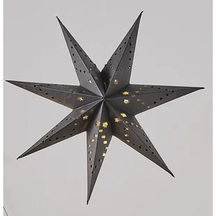 Gwiazdka papierowa LED 35 x 35 cm czarna - Oświetlenie świąteczne - miniaturka - grafika 1