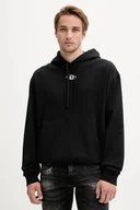 Bluzy męskie - Diesel bluza bawełniana S-MACS-HOOD-OD męska kolor czarny z kapturem z aplikacją A09856.0BMBJ - miniaturka - grafika 1
