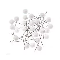 Owoce ostrokrzewu brokat 1,2cm białe 24 szt. - Zabawki kreatywne - miniaturka - grafika 1