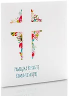 Pamiątka Pierwszej Komunii Świętej - Mini-Album Komunijny TS krzyż na dwa zdjęcia 13x18 plus zakładka - miniaturka - grafika 1