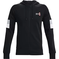 Koszulki męskie - Under Armour Baseline Full-Zip T-Shirt bluza męska, czarny (001)/biały., S - miniaturka - grafika 1